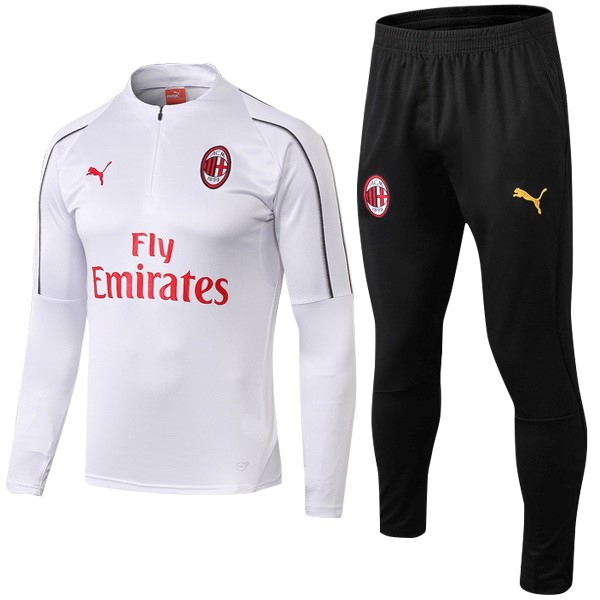 Chandal Niños AC Milan 2018/19 Blanco Negro